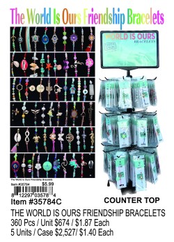 The World Is Ours Friendship Bracelets Counter Top